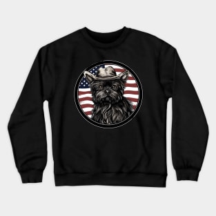 Patriotic Affenpinscher Crewneck Sweatshirt